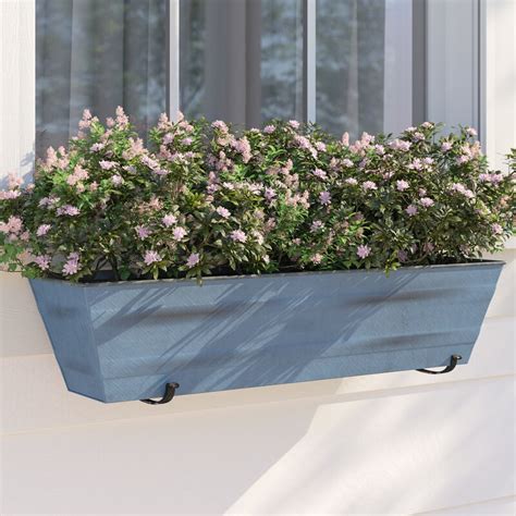 tortuga nantucket galvanized steel window box planter sol 72 outdoor|Jaimee.